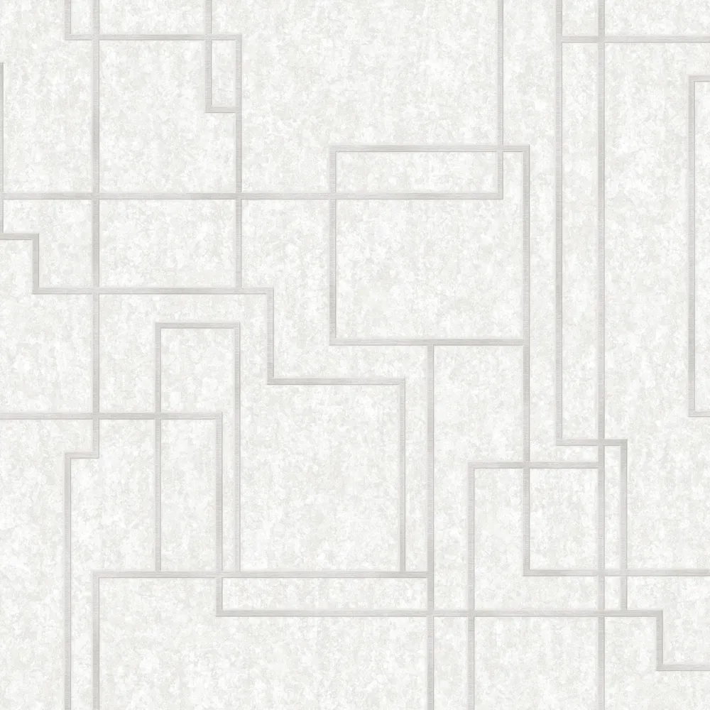 White Embossed Wallpaper – 3D Abstract (1202-1)